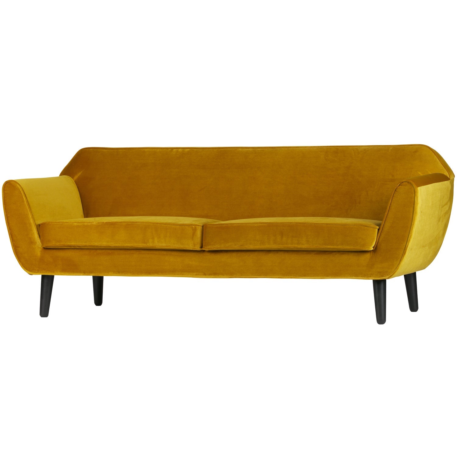 Woood Rocco Sofa 187 Velour Ochre Yellow 75x187x82