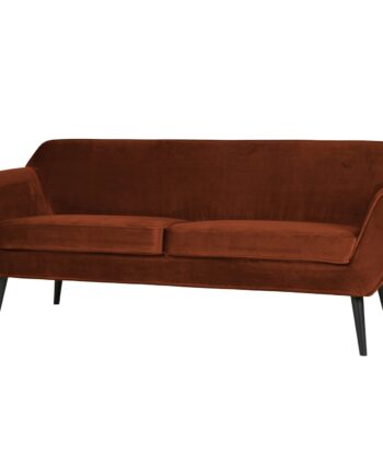 Woood Rocco Sofa 187 Velour Rust Brown 75x187x82