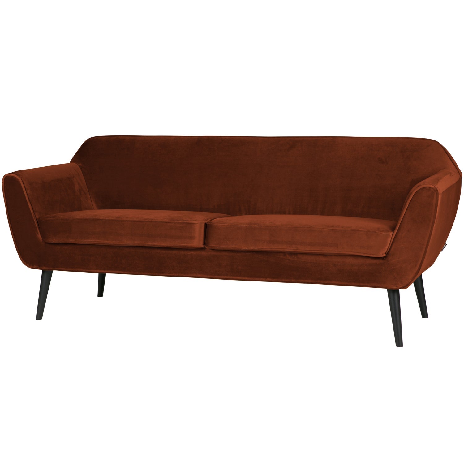 Woood Rocco Sofa 187 Velour Rust Brown 75x187x82