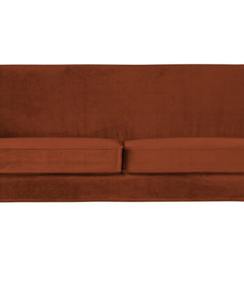 Woood Rocco Sofa Rust Polyester Fløjl Sort Bøgetræ