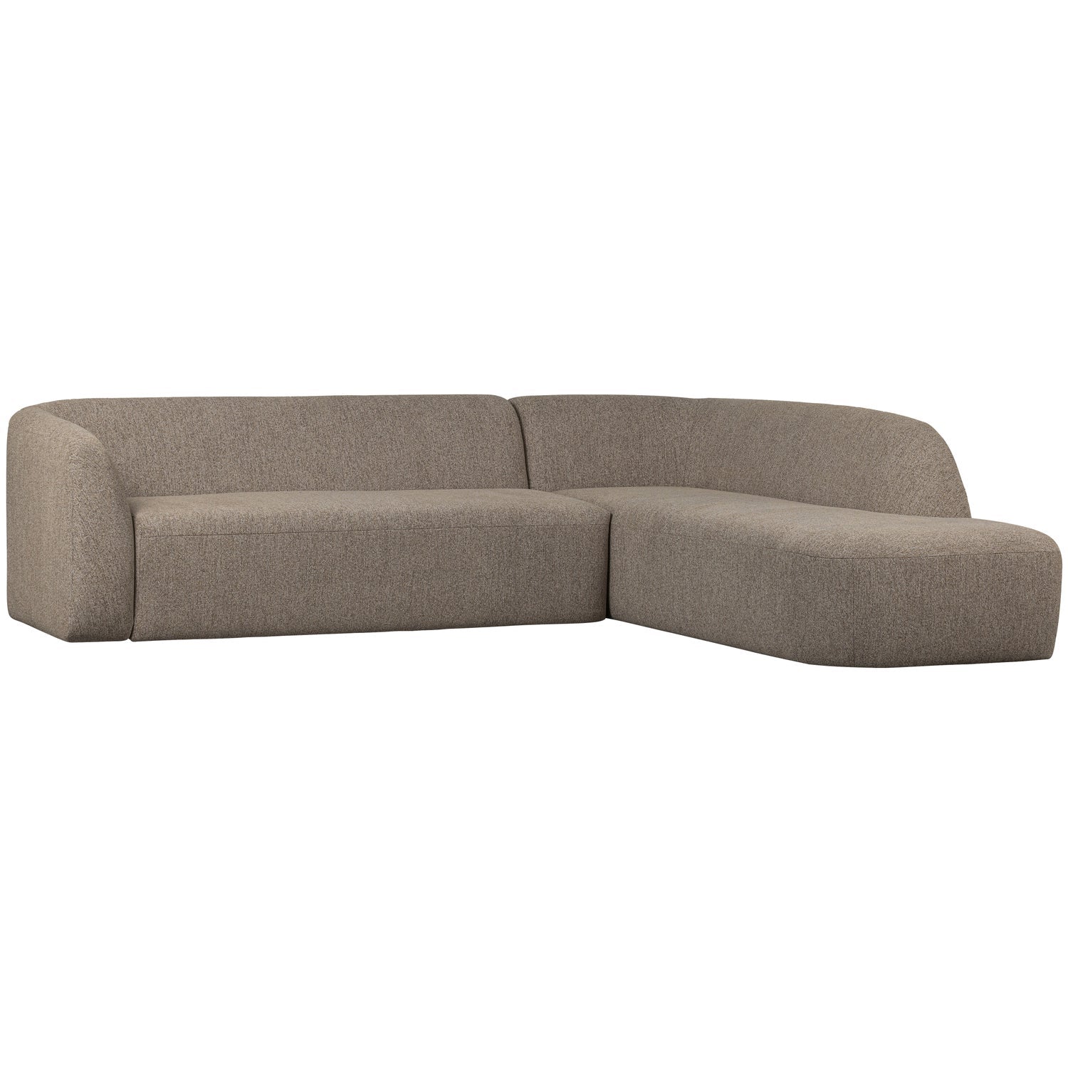Woood Sloping Hjørnesofa Højre Lys Brun Melange 77x274x225
