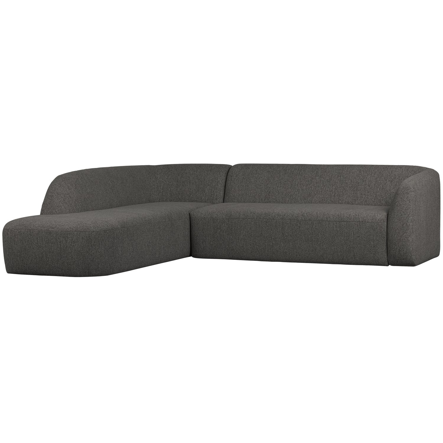 Woood Sloping Hjørnesofa Venstre Grå Sort Melange 77x274x225
