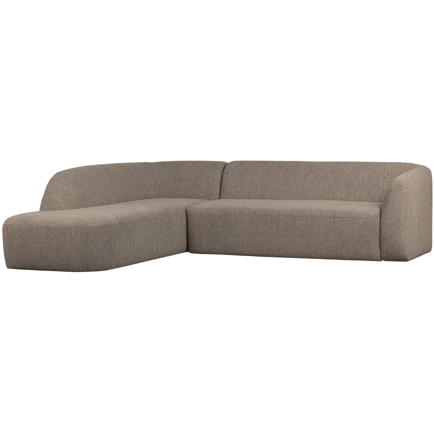 Woood Sloping Hjørnesofa Venstre Lys Brun Melange 77x274x225
