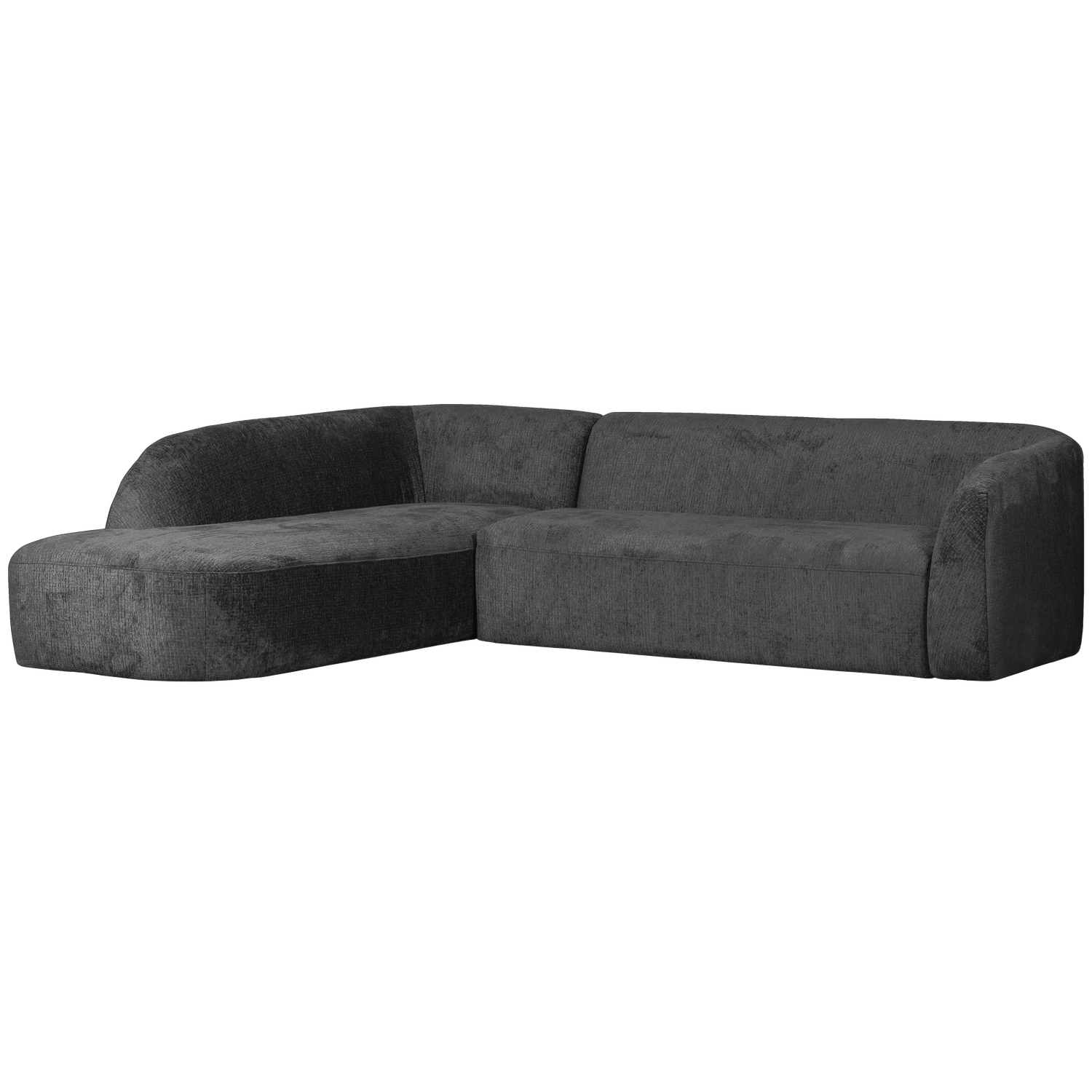 Woood Sloping Hjørnesofa Venstre Strukturvelour Mountain 77x274x225