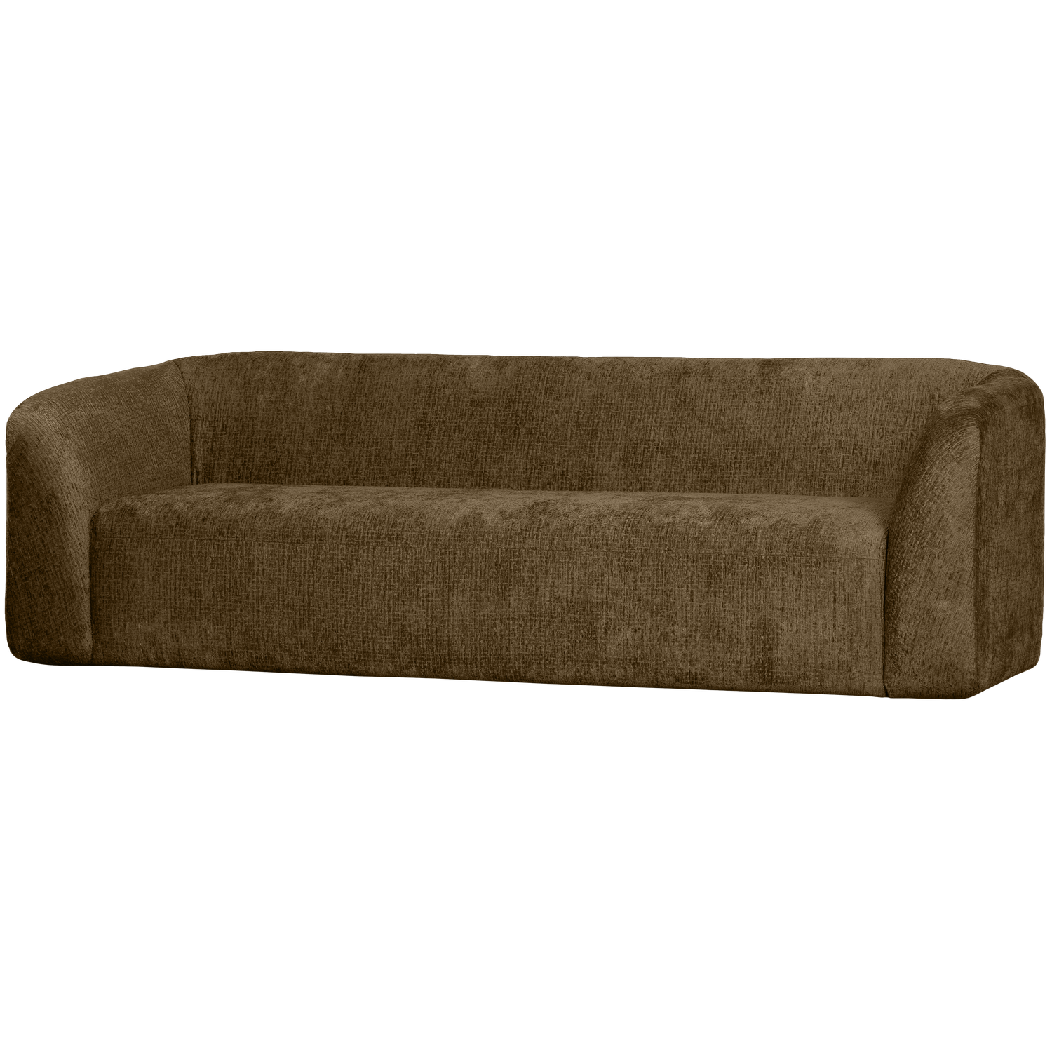 Woood Sloping Personers Sofa Strukturvelour Brass 77x240x87