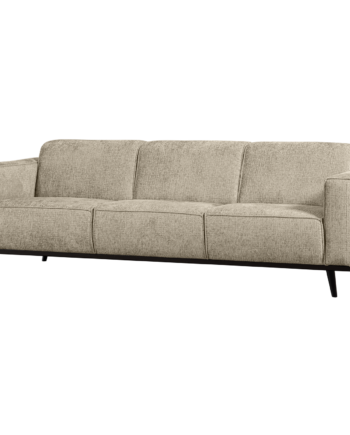 Woood Statement Pers Sofa Gul Strukturfløjl Stof Birketræ 230cm