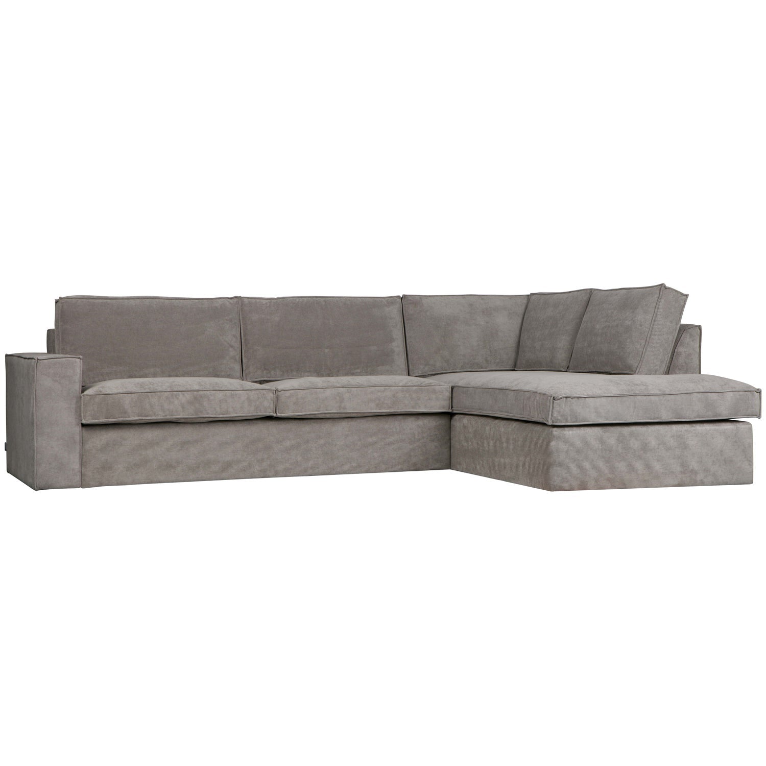 Woood Thomas Hjørnesofa Højre Rib Stof Weathered Green 92x283x197