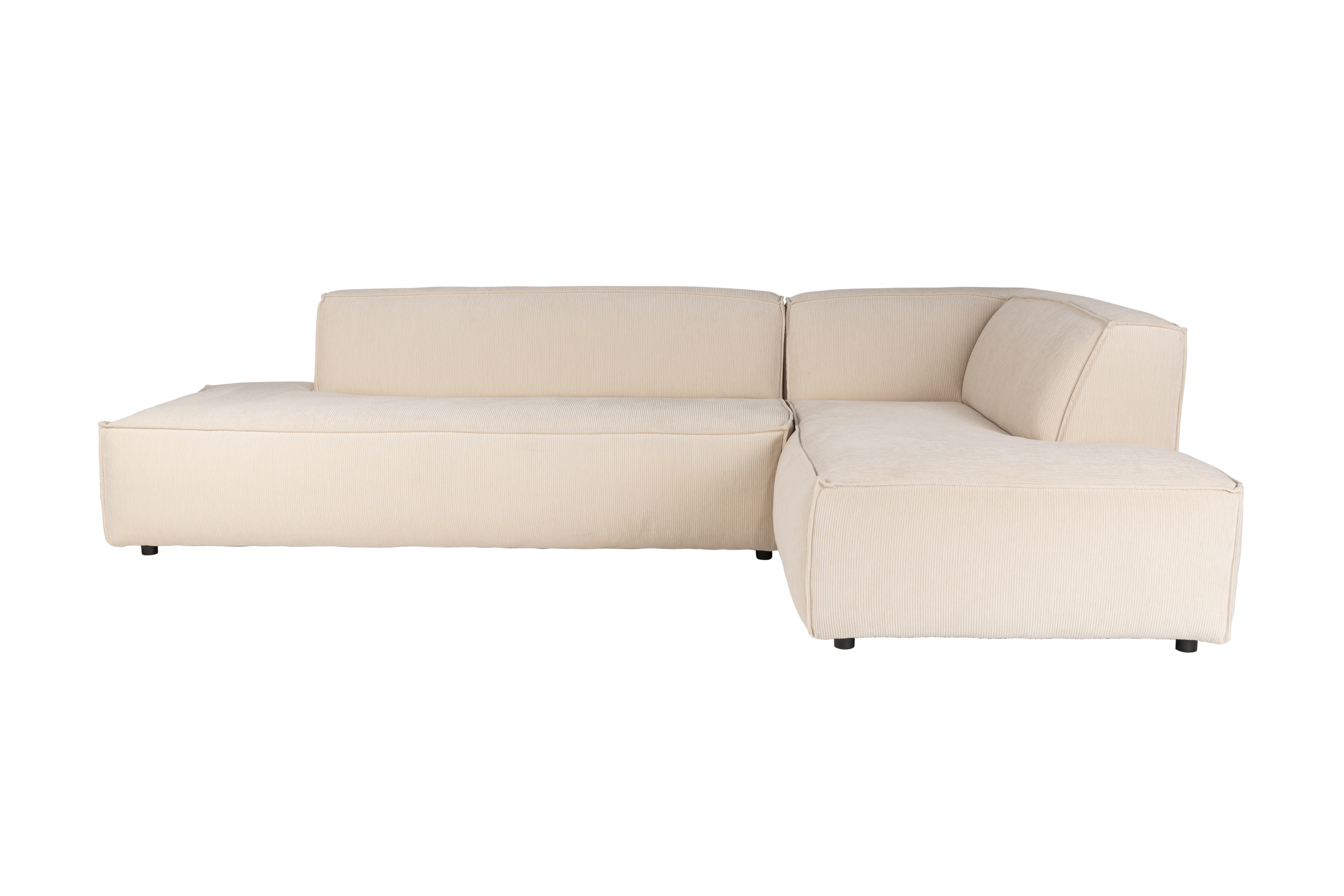 Zuiver Fed Freddy Rib Hjørnesofa Højre Natur Fløjl Polyester Plast
