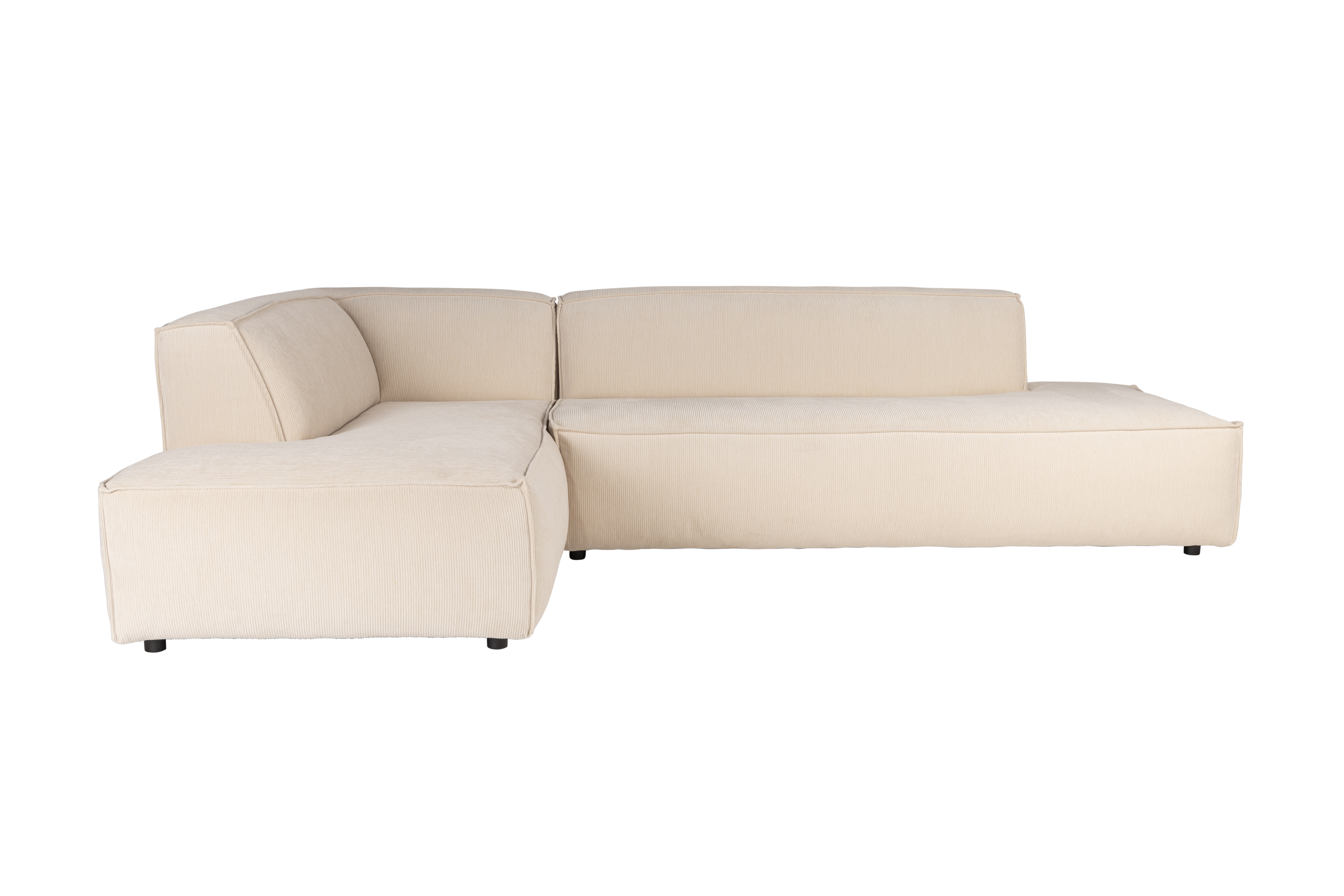 Zuiver Fed Freddy Rib Hjørnesofa Venstre Natur Fløjl Polyester Plast