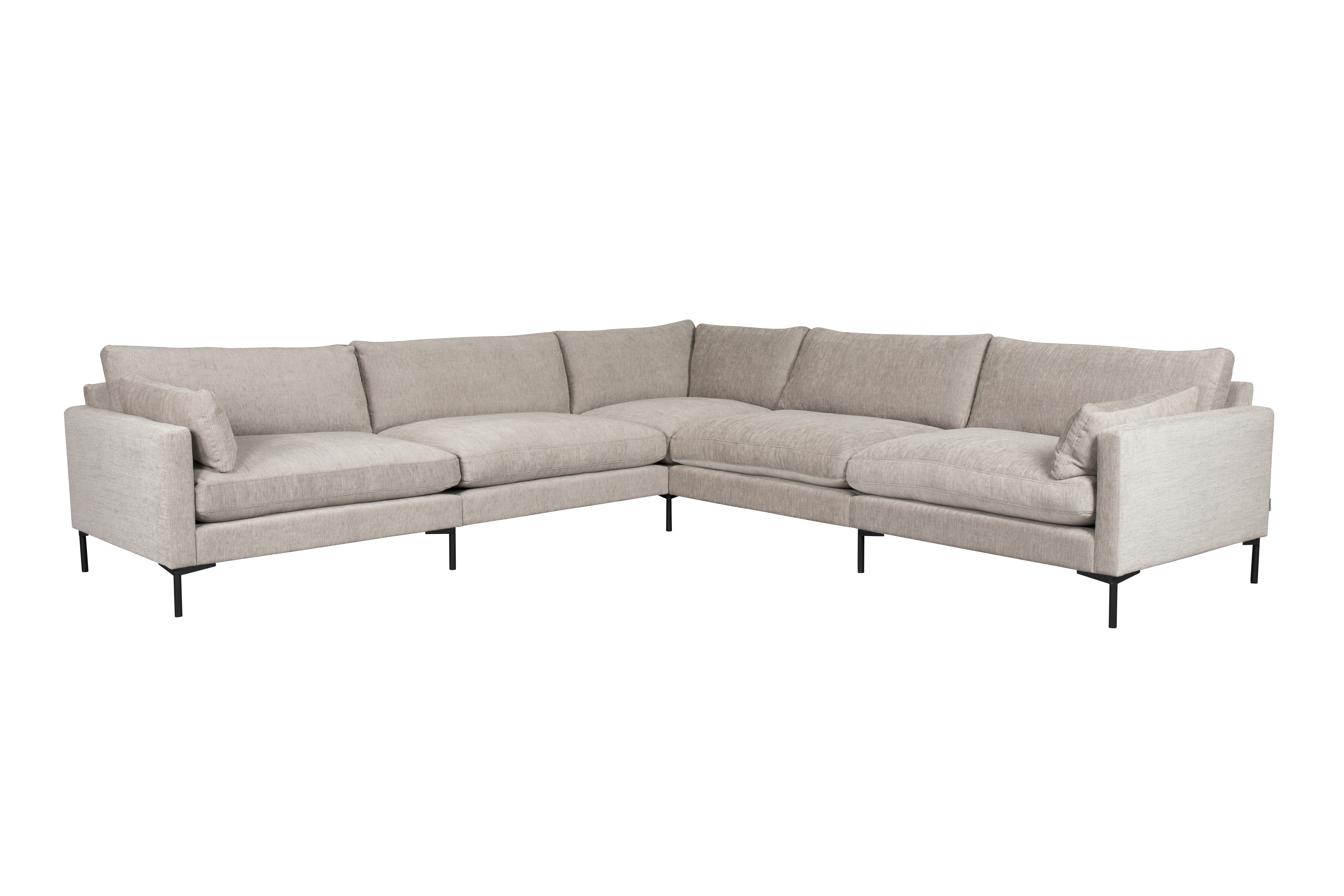 Zuiver Sommer Personers Hjørnesofa Latte Polyester Stål