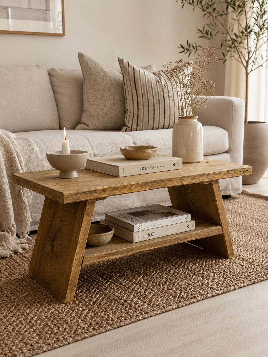 Abbie Sofabord Genbrugstræ Sofa Side Bord
