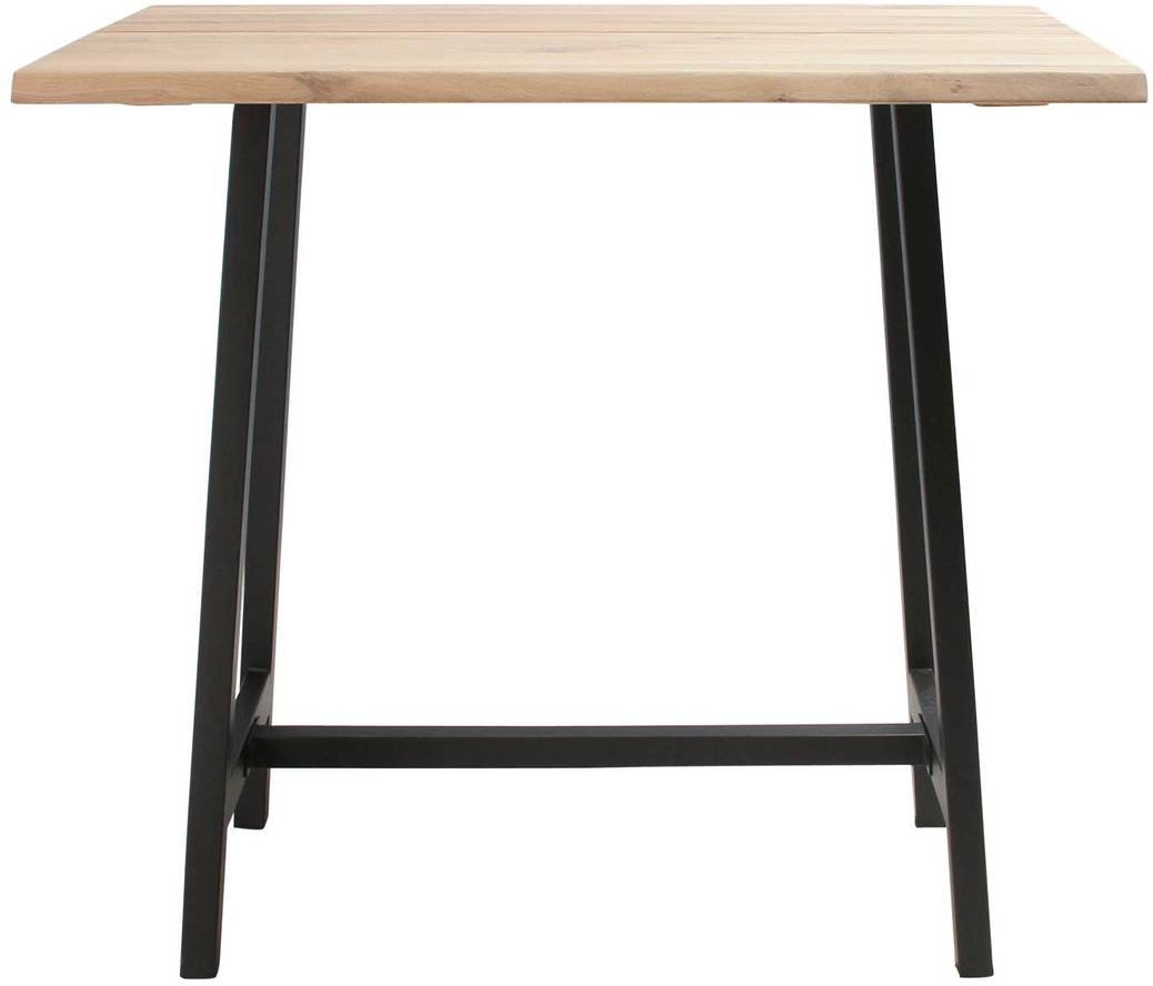 Barbord House Sander Curve Komplet Sæt Med Sofa Barstel Lys Natur Egetræ Sort Jern H103xl120xb80