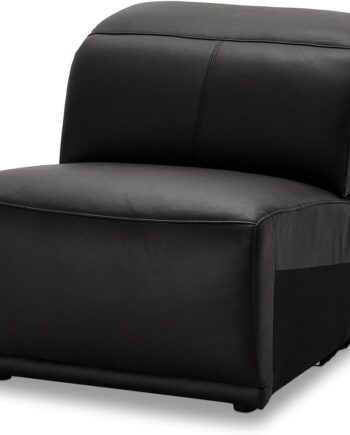 Byg Selv Sofa Raymond   Hallmark Glasgow Persons Midterstykke Sort Læder Modulsofa