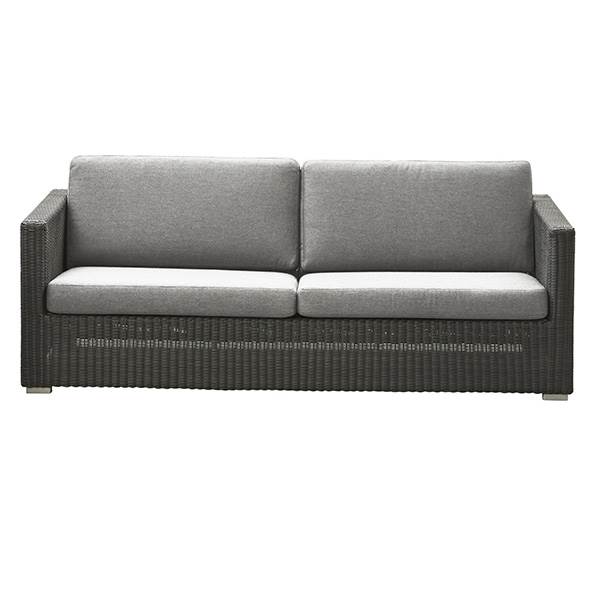 Cane Line Chester Sofa Grafit Grå Hynde Lysegrå : Erling Christensen Møbler