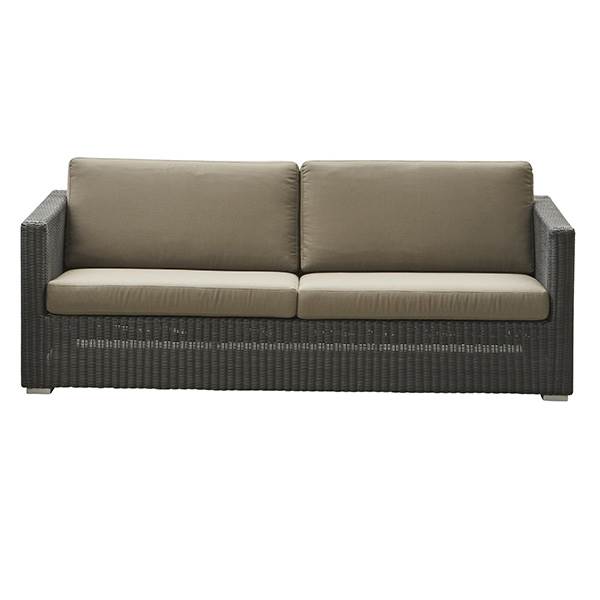Cane Line Chester Sofa Grafit Grå Hynde Taupe : Erling Christensen Møbler