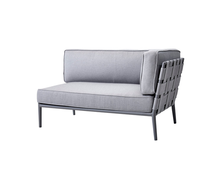 Cane Line Conic Sofa 2pers Venstre Modul Light Grey 140
