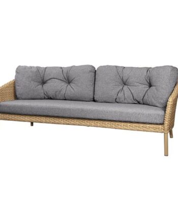 Cane Line Ocean Pers Sofa Dark Grey Flat Weave Natural : Erling Christensen Møbler