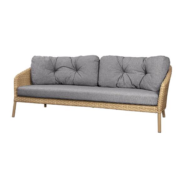 Cane Line Ocean Pers Sofa Dark Grey Flat Weave Natural : Erling Christensen Møbler