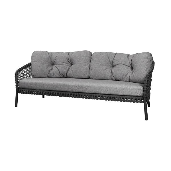 Cane Line Ocean Pers Sofa Dark Grey Soft Rope Dark Grey : Erling Christensen Møbler