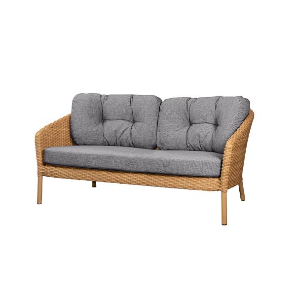 Cane Line Ocean Pers Sofa Flat Weave Natural Dark Grey : Erling Christensen Møbler