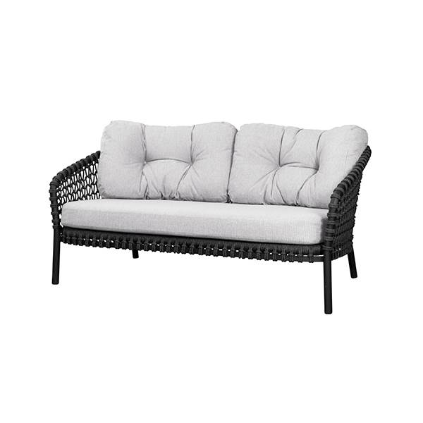 Cane Line Ocean Pers Sofa Soft Rope Dark Grey White Grey : Erling Christensen Møbler
