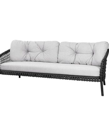 Cane Line Ocean Pers Sofa White Grey Soft Rope Dark Grey : Erling Christensen Møbler