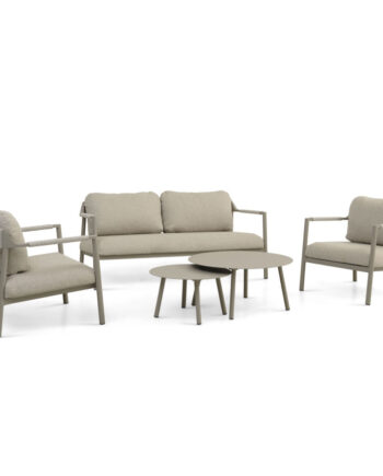 Capri Lounge Sæt Inkl Hynder Sofa  Stole  Borde Sand Sand