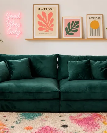 Chelsey Flydersofa Personers Sofa Grøn Velour Scandinavian Living 279 117  Møbelsalg