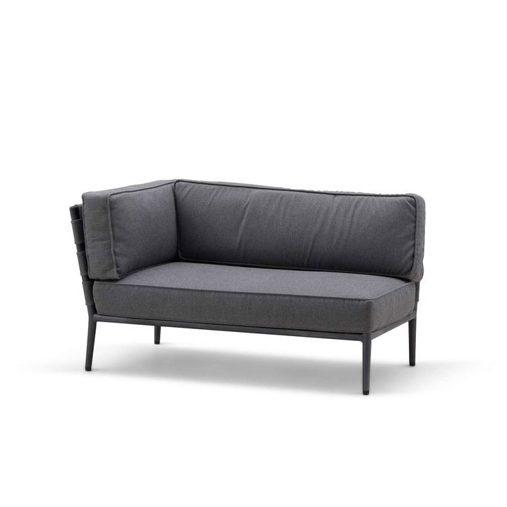 Conic Pers Sofa Med Arm Til Højre Air Touch Grey