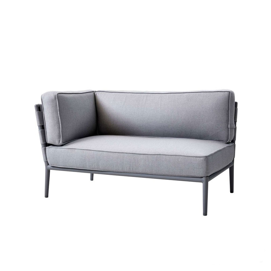 Conic Pers Sofa Med Arm Til Højre Air Touch Light Grey