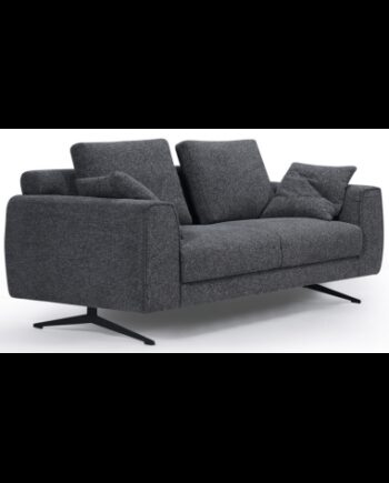 Detro Personers Sofa Metal Polyester B176 Sort Mørkegrå