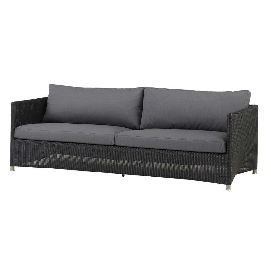 Diamond 3pers Sofa Graphite Natte Hyndesæt Grey