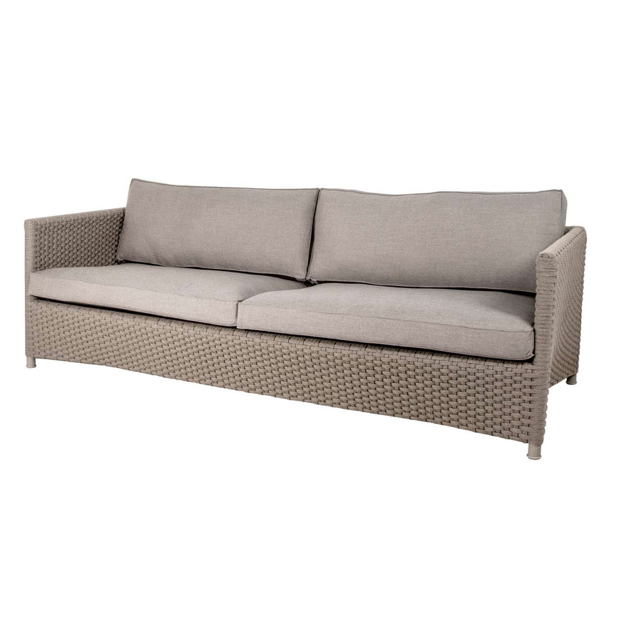 Diamond Pers Sofa Taupe Soft Rope Med Taupe Natte Hyndesæt