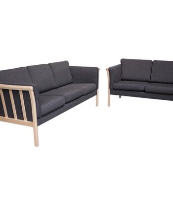 Erling Christensen Møbler Denver Sofasæt  Grå Stof Ubehandlet : Erling Christensen Møbler : Erling Christensen Møbler