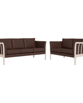Erling Christensen Møbler Dorte  Sofasæt Brun Læder Ubehandlet : Erling Christensen Møbler : Erling Christensen Møbler