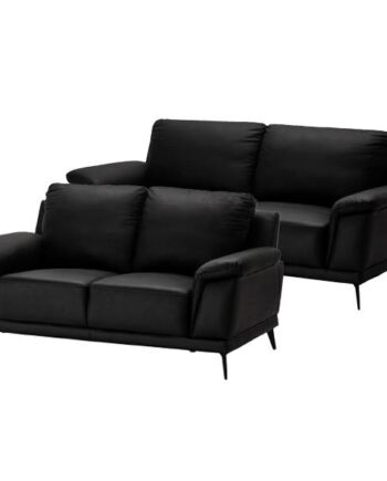 Erling Christensen Møbler Dortmund Sofasæt Sort Læder  Pers : Erling Christensen Møbler : Erling Christensen Møbler