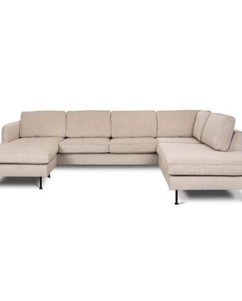 Erling Christensen Møbler Læsø Sofa Chaiselong Open End 288 210 Beige Fløjl Venstrevendt : Erling Christensen Møbler : Erling
