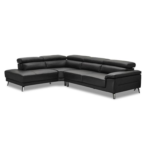 Erling Christensen Møbler Napoli Hjørnesofa Sort Læder : Erling Christensen Møbler : Erling Christensen Møbler