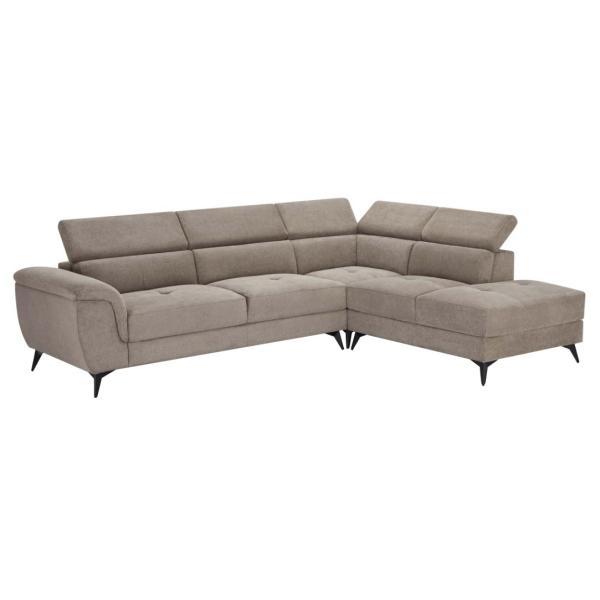 Furnhouse Betis Højrevendt Stof Lysebrun 283x217x93cm