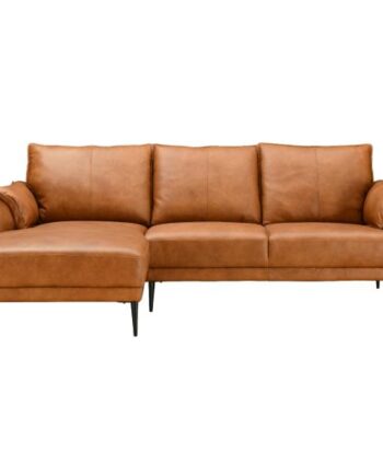 Furnhouse Soul Venstrevendt Læder Cognac 233x153x85cm