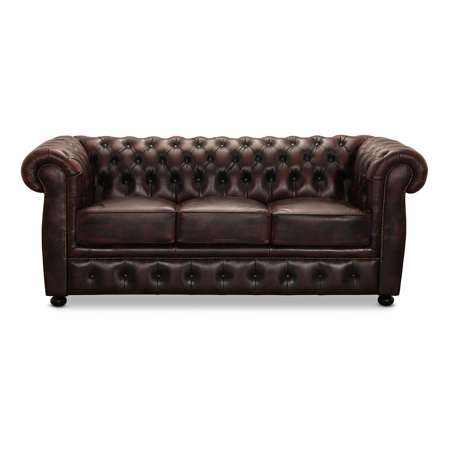 Haga Liverpool Chesterfield Sofa Oxblod Læder