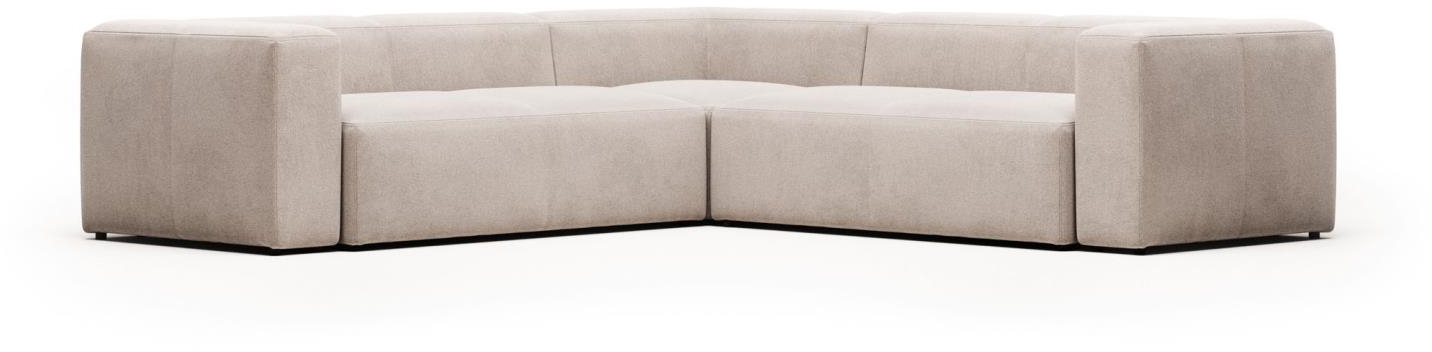 Hjørnesofa Kave Home Blok 290x290 Beige Stof Nordisk Design