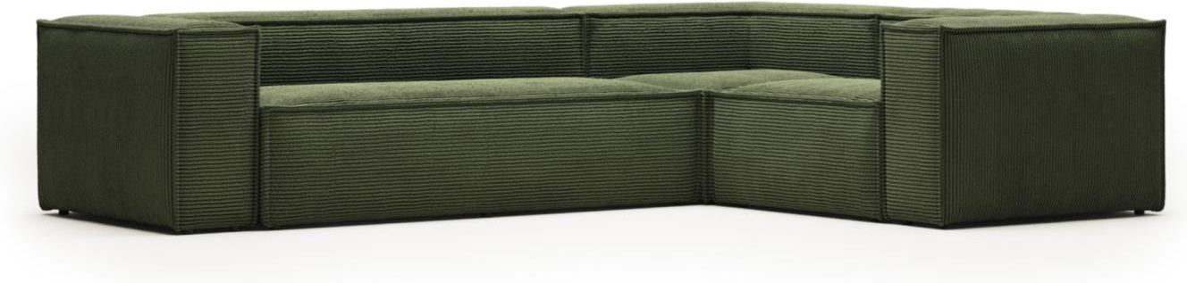 Hjørnesofa Kave Home Blok Grøn Corduroy Modulsofa Skandinavisk Vintage Design 320x230