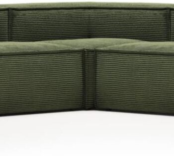 Hjørnesofa Kave Home Blok Grøn Corduroy Personers Sofa 290x290