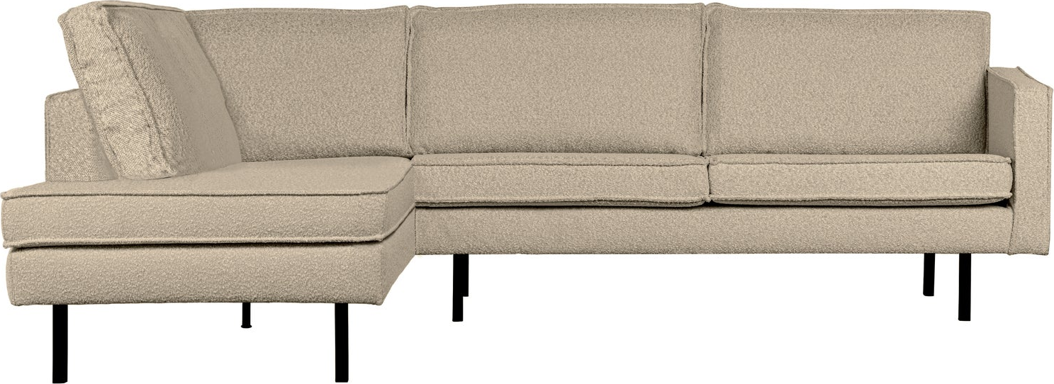 Hjørnesofa Loungesofa Woood Rodeo Boucl Beige 266x213 Venstre