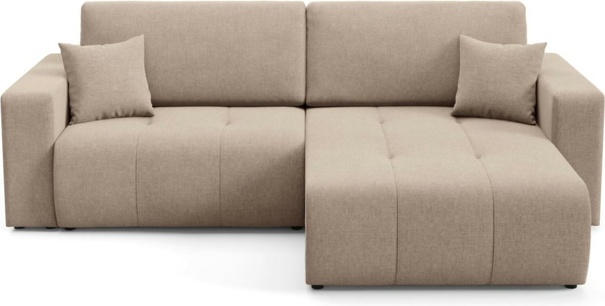Hjørnesofa Maison Vell Novento Loungesofa Wind Stof Sovefunktion 200x132 Opbevaring B244xd102xh82
