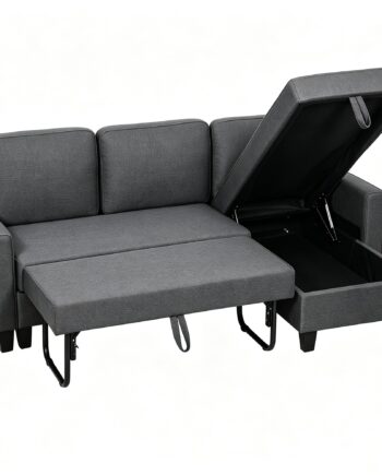 Hjørnesofa Med Sovefunktion Opbevaringsrum Formet Sovesofa Med Omskiftelig Chaiselong Til Lejlighed Stue