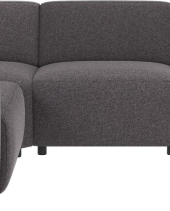 Hjørnesofa Rowico Willard Mørkegråt Brenda Stof Modulsofa Med Skandinavisk Minimalistisk Design