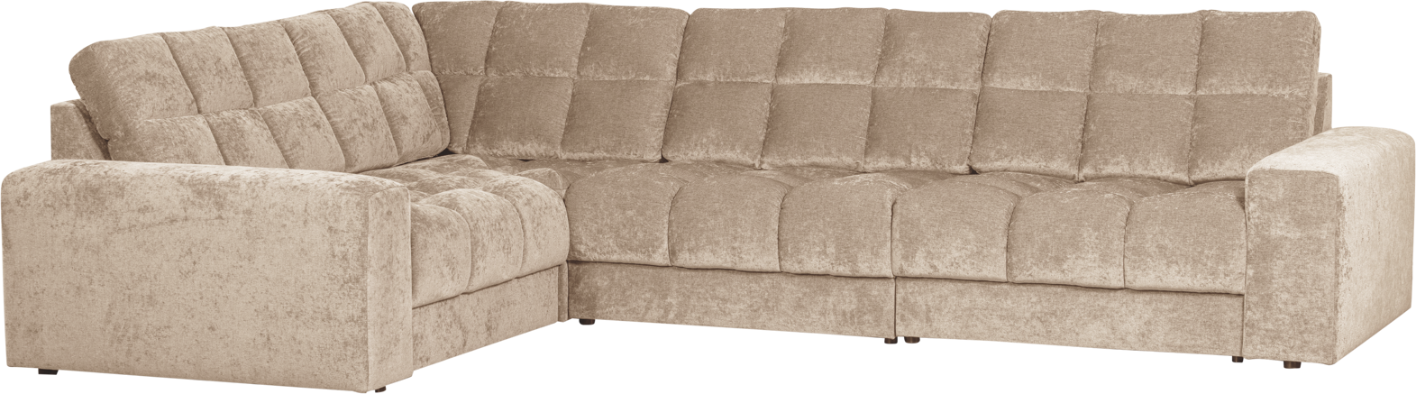 Hjørnesofa Venstrevendt 316x212 Woood Second Date Nougat Polyesterstof