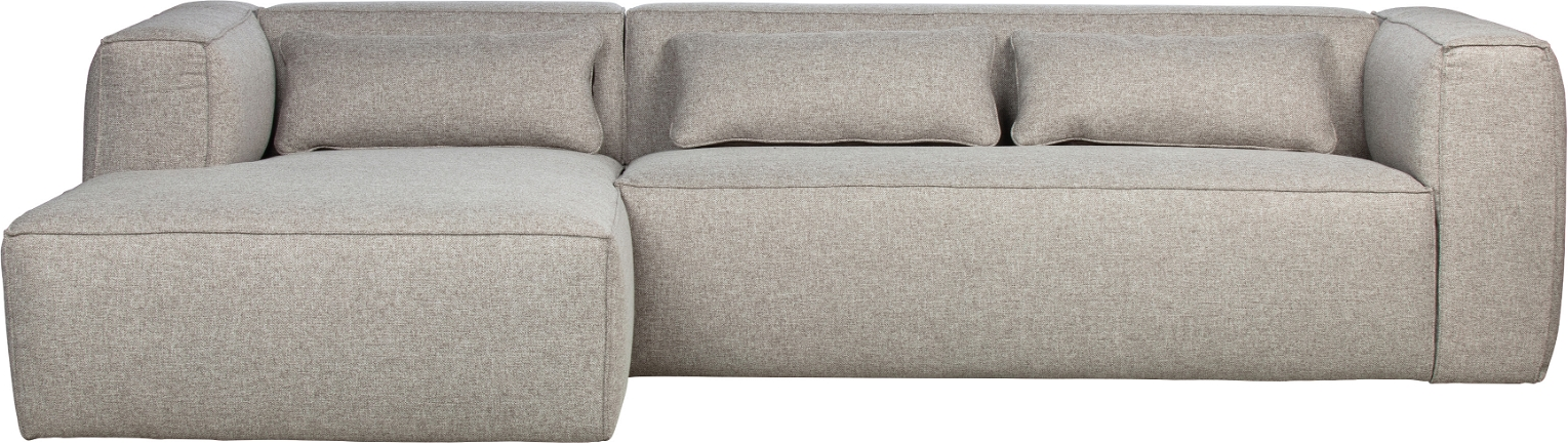 Hjørnesofa Woood Exclusive Bean Venstrevendt Lysegrå Stof Modulsofa 305x175x73